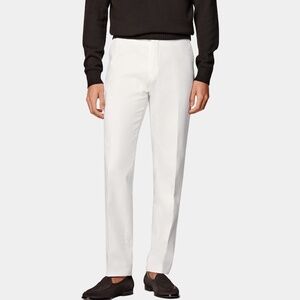 Suit Supply Off-White Slim Leg Straight Chinos - Like New!!